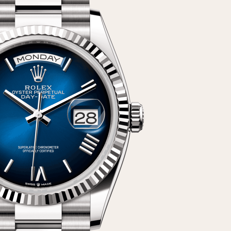 rolex Day-Date in 18 ct white gold, M128239-0063 - Global Watch Company (GWC)