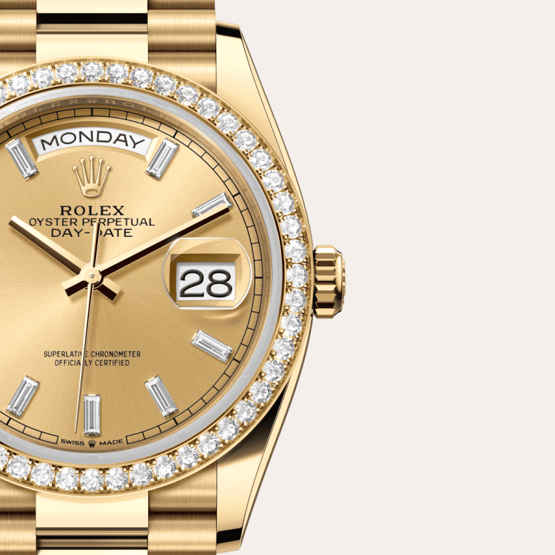 rolex Day-Date in 18 ct yellow gold, M128348RBR-0080 - Global Watch Company (GWC)
