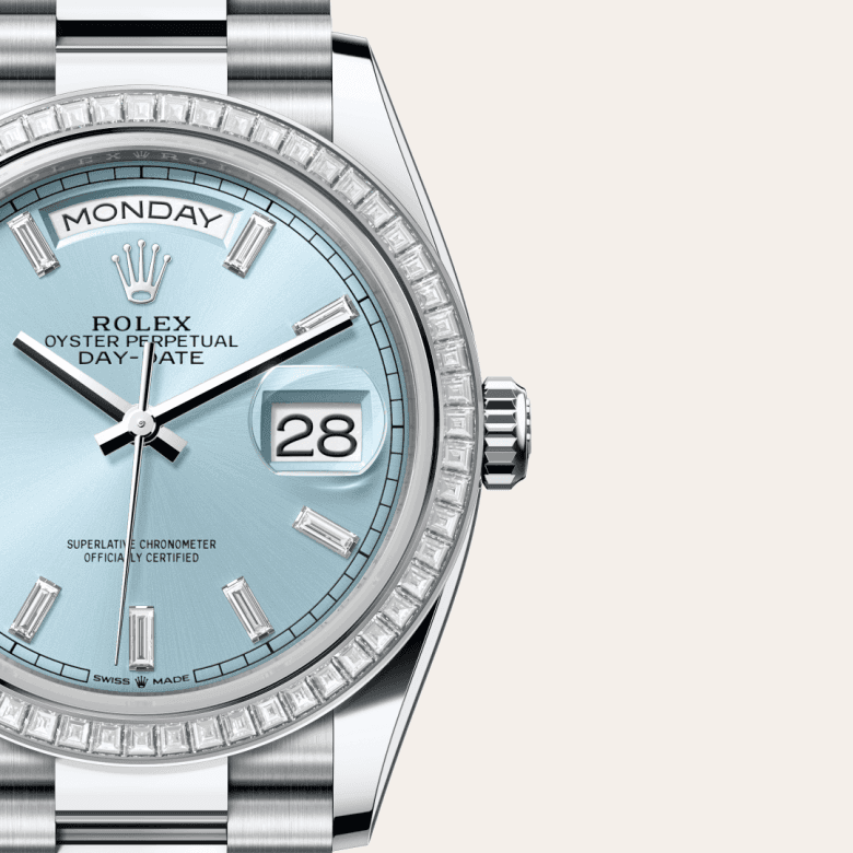 rolex Day-Date in Platinum, M128396TBR-0003 - Global Watch Company (GWC)