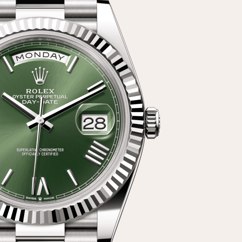 rolex Day-Date in 18 ct white gold, M228239-0033 - Global Watch Company (GWC)