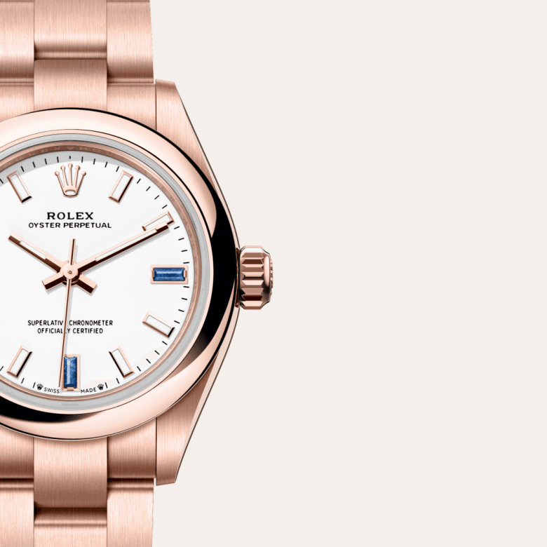 rolex Oyster Perpetual in 18 ct Everose gold, M276205-0002 - Global Watch Company (GWC)