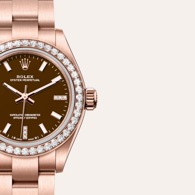 rolex Oyster Perpetual in 18 ct Everose gold, M276245RBR-0002 - Global Watch Company (GWC)