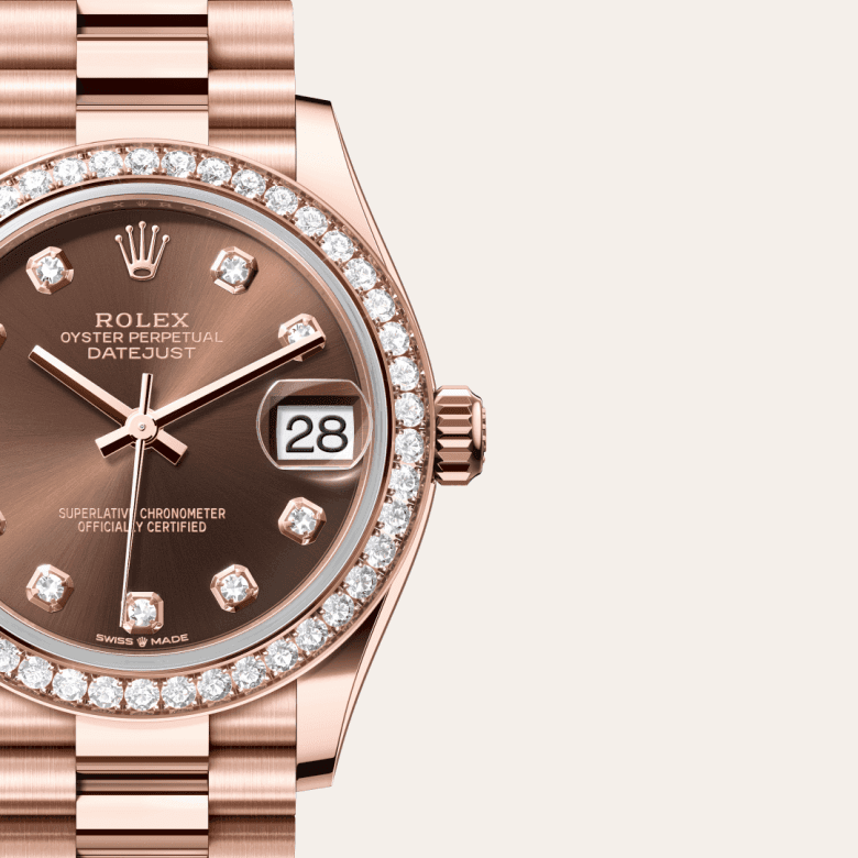 rolex Datejust in 18 ct Everose gold, M278285RBR-0006 - Global Watch Company (GWC)