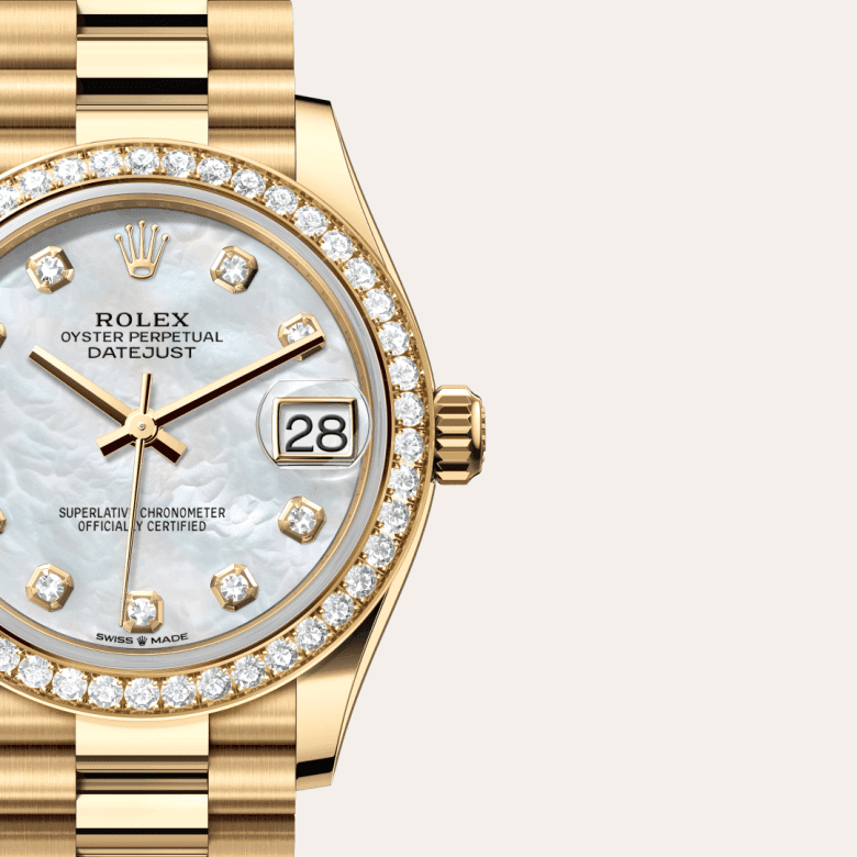 rolex Datejust in 18 ct yellow gold, M278288RBR-0006 - Global Watch Company (GWC)