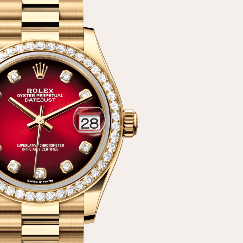rolex Datejust in 18 ct yellow gold, M278288RBR-0041 - Global Watch Company (GWC)