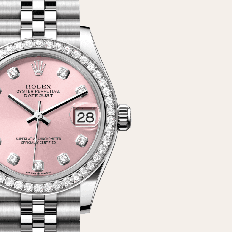 rolex Datejust in White Rolesor - combination of Oystersteel and white gold, M278384RBR-0036 - Global Watch Company (GWC)