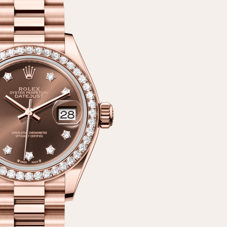 rolex Lady-Datejust in 18 ct Everose gold, M279135RBR-0001 - Global Watch Company (GWC)