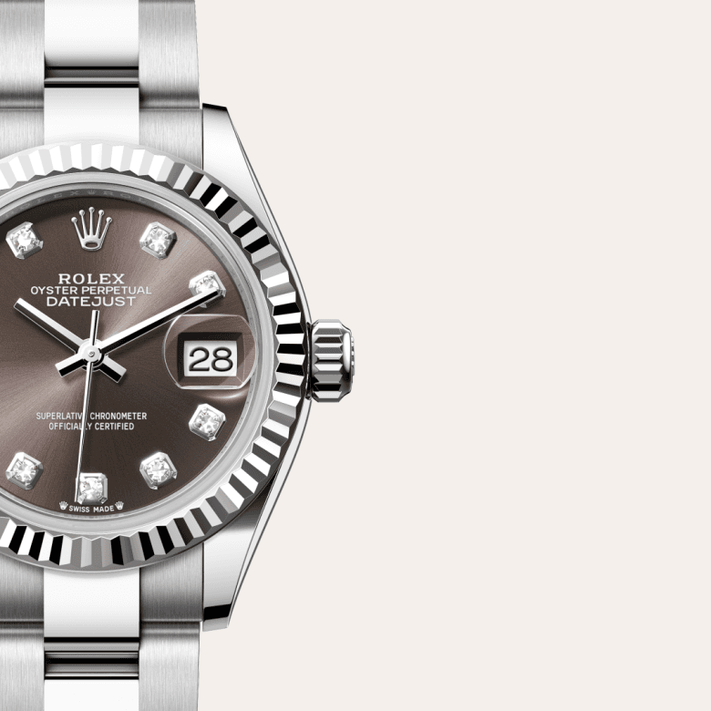 rolex Lady-Datejust in White Rolesor - combination of Oystersteel and white gold, M279174-0016 - Global Watch Company (GWC)