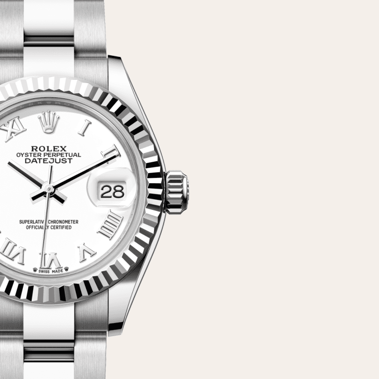 rolex Lady-Datejust in White Rolesor - combination of Oystersteel and white gold, M279174-0020 - Global Watch Company (GWC)