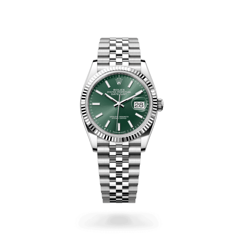 rolex Datejust in White Rolesor - combination of Oystersteel and white gold, M126234-0051 - Global Watch Company (GWC)