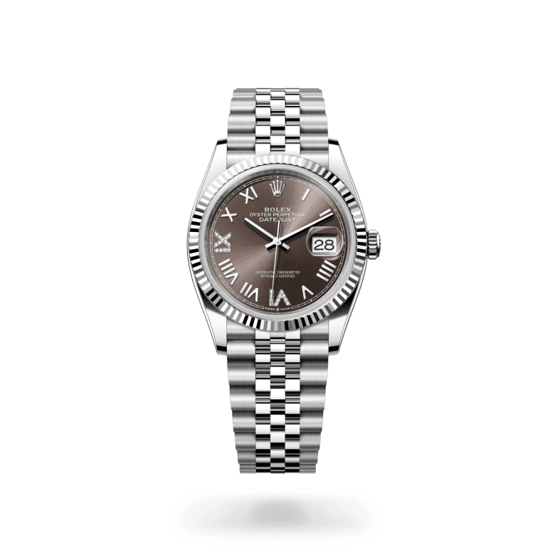 rolex Datejust in White Rolesor - combination of Oystersteel and white gold, M126234-0071 - Global Watch Company (GWC)