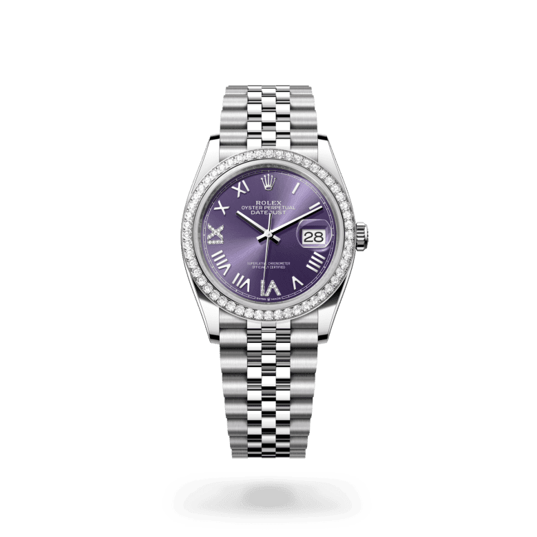 rolex Datejust in White Rolesor - combination of Oystersteel and white gold, M126284RBR-0055 - Global Watch Company (GWC)