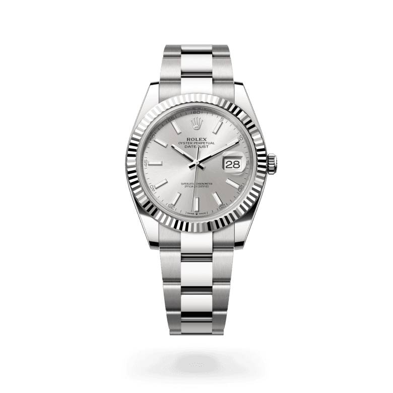 rolex Datejust in White Rolesor - combination of Oystersteel and white gold, M126334-0003 - Global Watch Company (GWC)