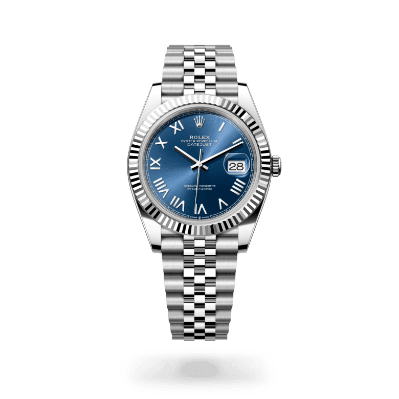 rolex Datejust in White Rolesor - combination of Oystersteel and white gold, M126334-0038 - Global Watch Company (GWC)