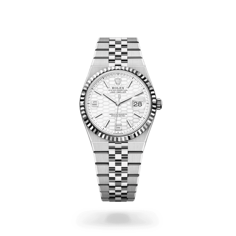 rolex Land-Dweller in White Rolesor - combination of Oystersteel and white gold, M127234-0001 - Global Watch Company (GWC)