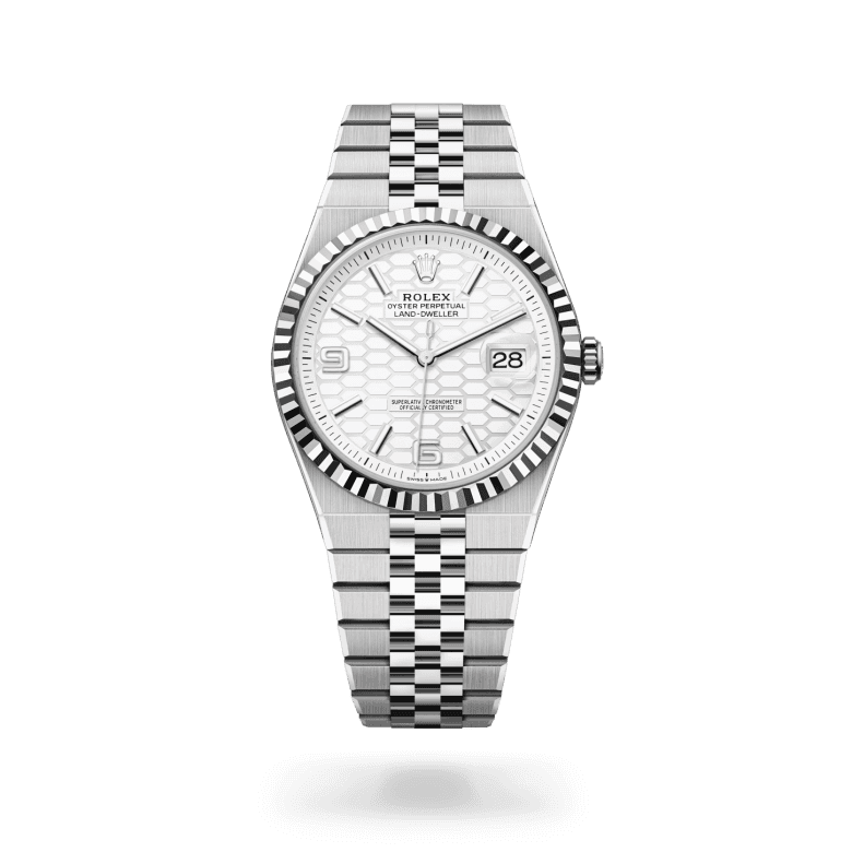 rolex Land-Dweller in White Rolesor - combination of Oystersteel and white gold, M127334-0001 - Global Watch Company (GWC)