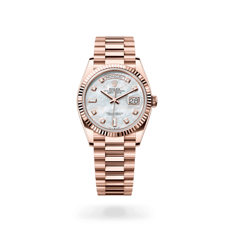 rolex Day-Date in 18 ct Everose gold, M128235-0029 - Global Watch Company (GWC)
