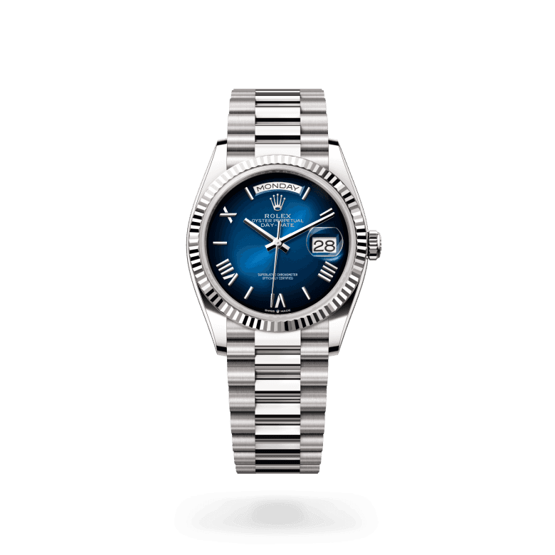rolex Day-Date in 18 ct white gold, M128239-0063 - Global Watch Company (GWC)