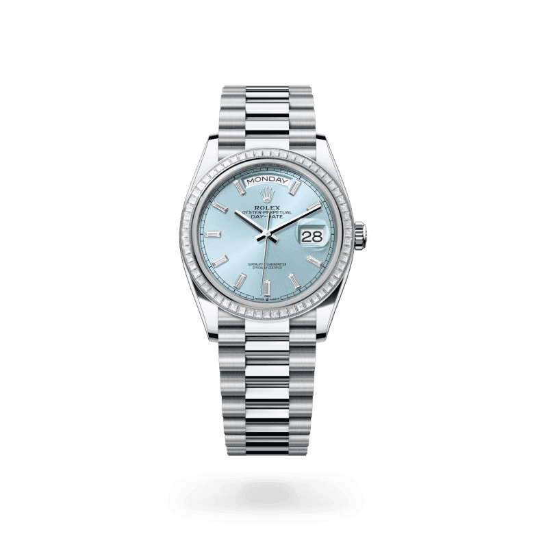 rolex Day-Date in Platinum, M128396TBR-0003 - Global Watch Company (GWC)