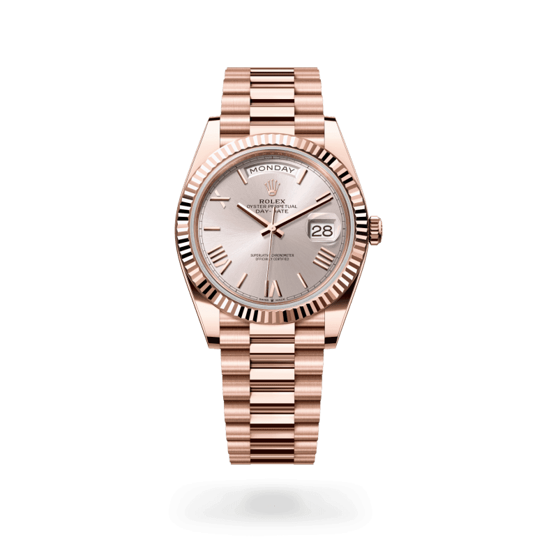 rolex Day-Date in 18 ct Everose gold, M228235-0001 - Global Watch Company (GWC)