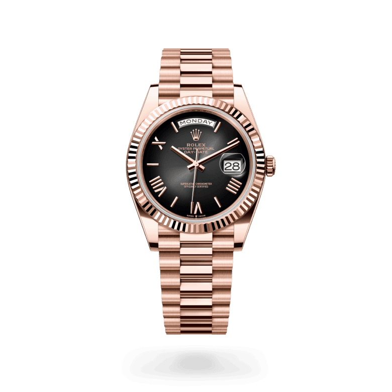rolex Day-Date in 18 ct Everose gold, M228235-0055 - Global Watch Company (GWC)