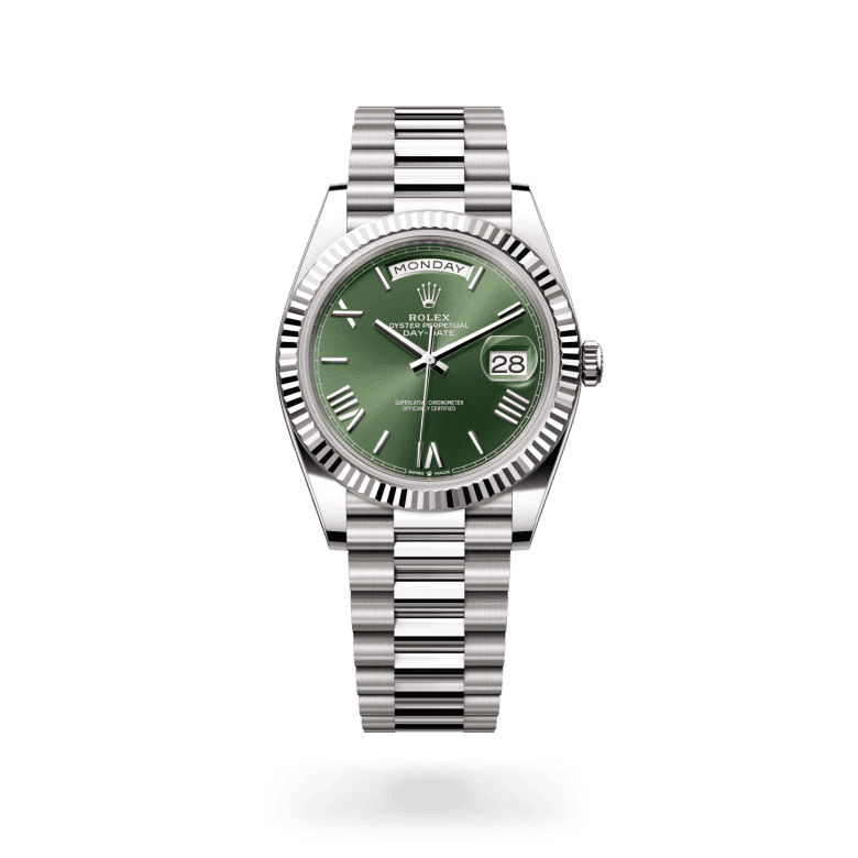 rolex Day-Date in 18 ct white gold, M228239-0033 - Global Watch Company (GWC)