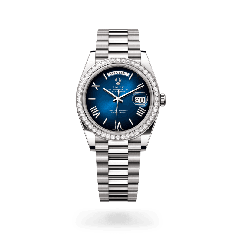 rolex Day-Date in 18 ct white gold, M228349RBR-0045 - Global Watch Company (GWC)