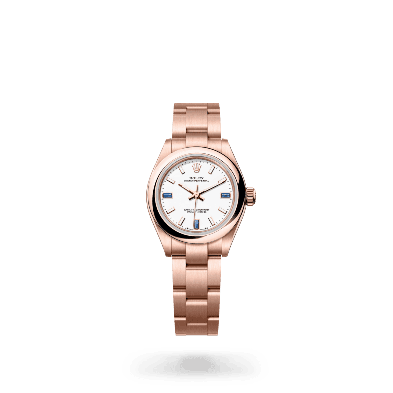 rolex Oyster Perpetual in 18 ct Everose gold, M276205-0002 - Global Watch Company (GWC)