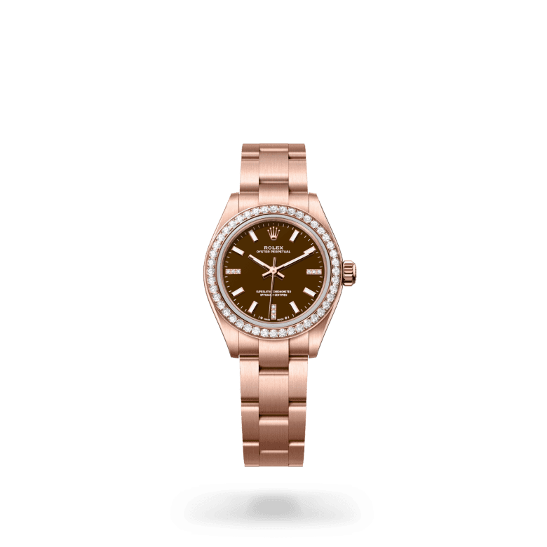 rolex Oyster Perpetual in 18 ct Everose gold, M276245RBR-0002 - Global Watch Company (GWC)