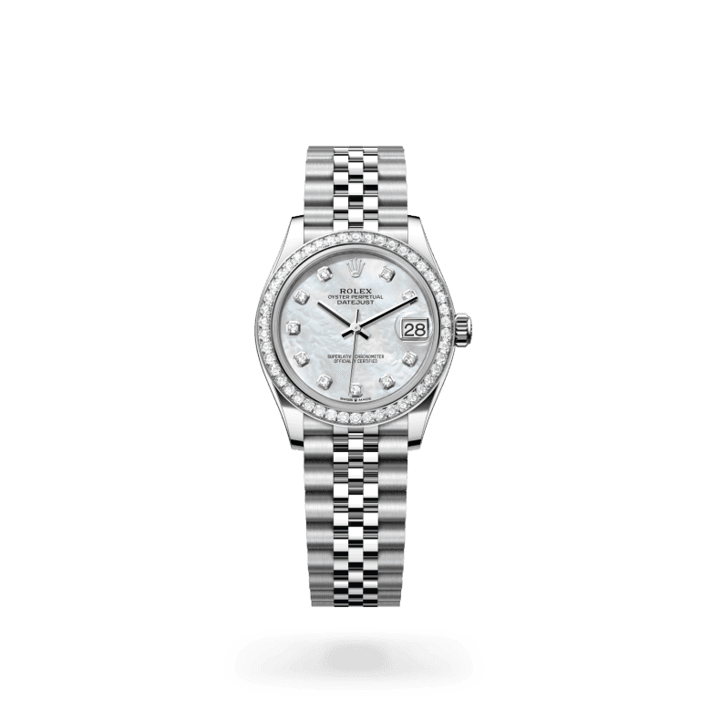 rolex Datejust in White Rolesor - combination of Oystersteel and white gold, M278384RBR-0008 - Global Watch Company (GWC)