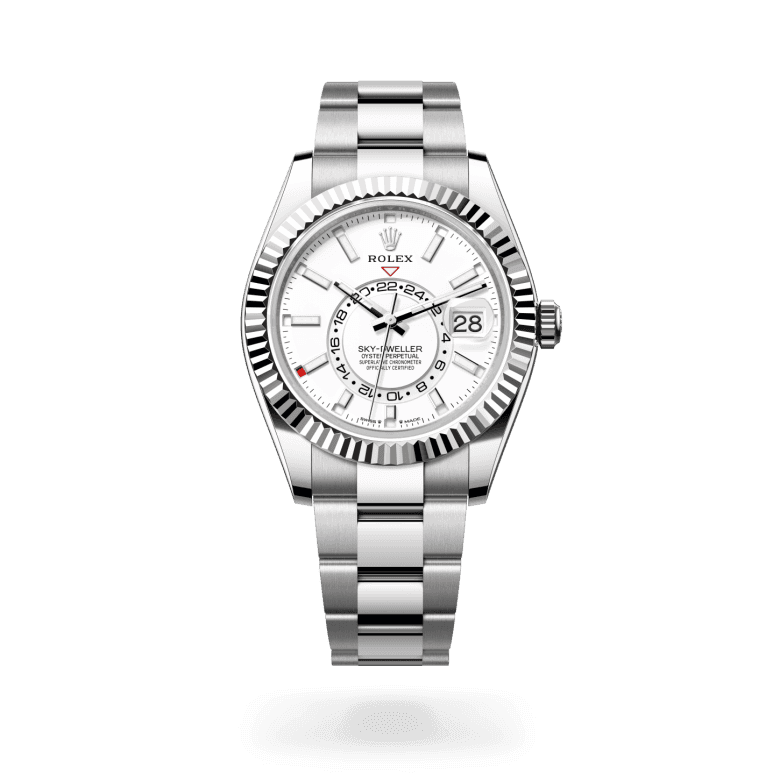 rolex Sky-Dweller in White Rolesor - combination of Oystersteel and white gold, M336934-0003 - Global Watch Company (GWC)