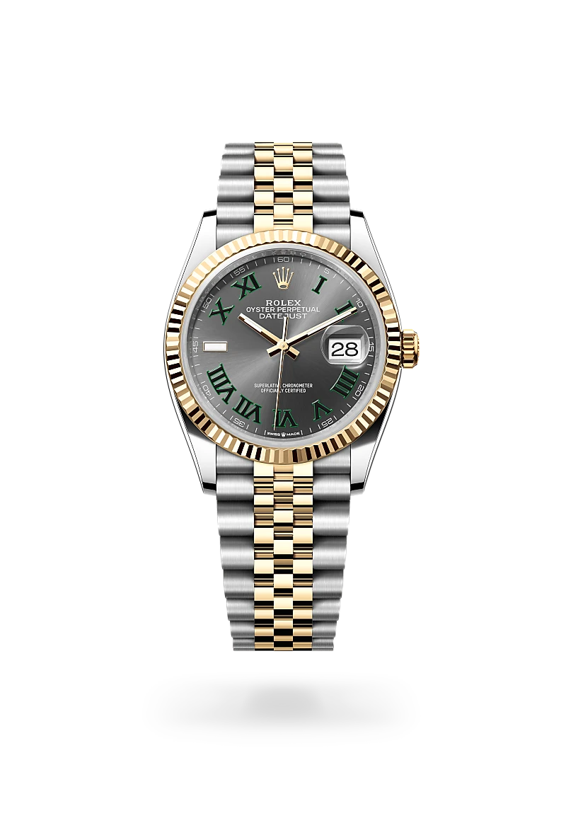 rolex datejust in yellow rolesor - combination of oystersteel and yellow gold, m126233-0035 - global watch company