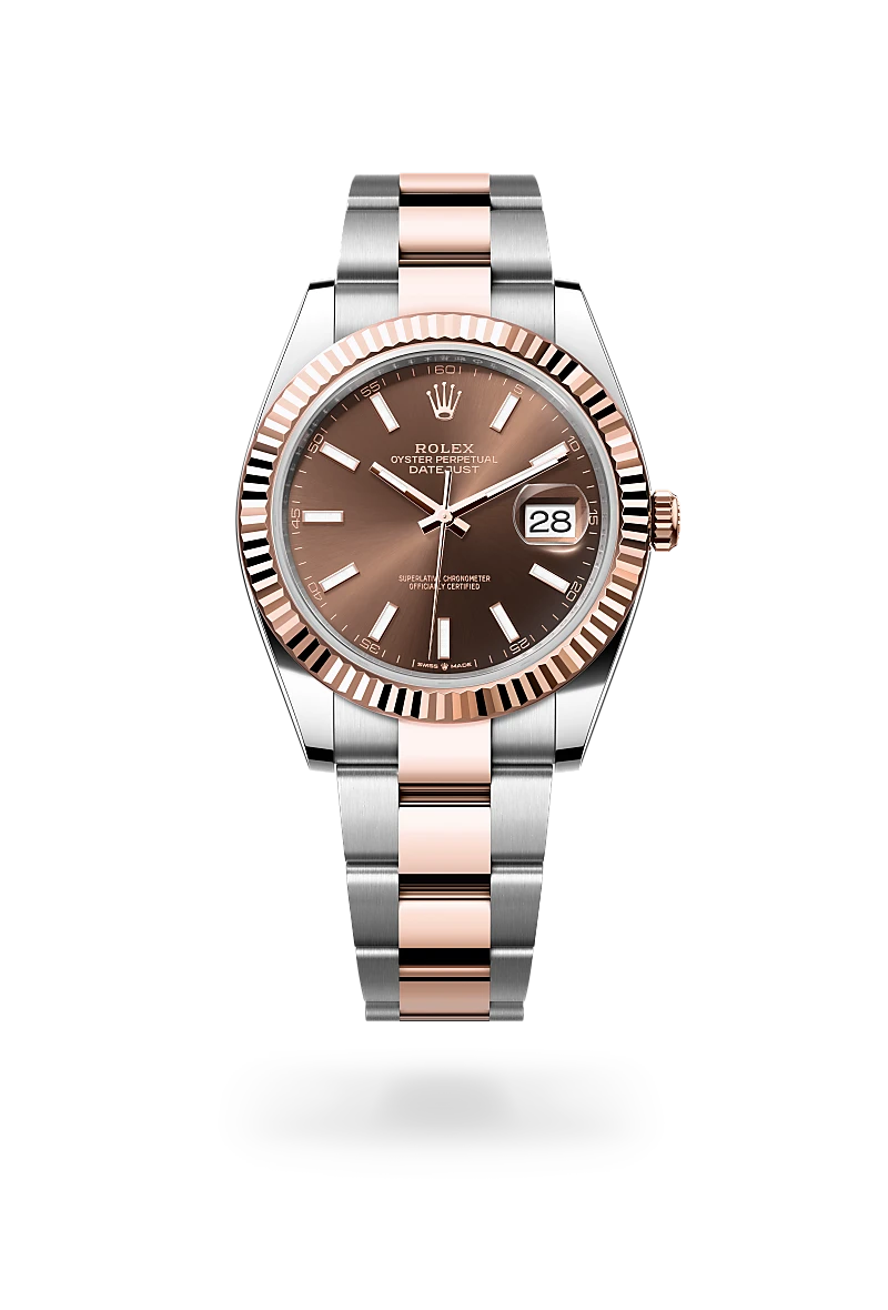 rolex datejust in everose rolesor - combination of oystersteel and everose gold, m126331-0001 - global watch company