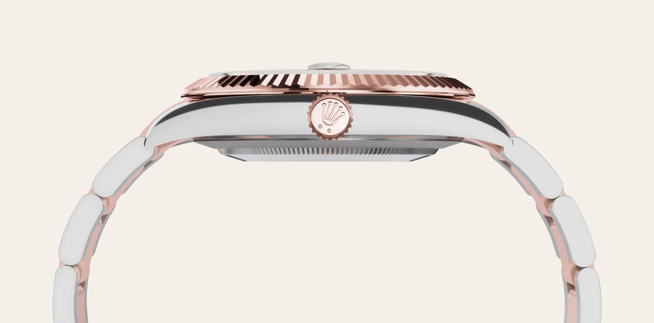 rolex datejust in everose rolesor - combination of oystersteel and everose gold, m126331-0001 - global watch company
