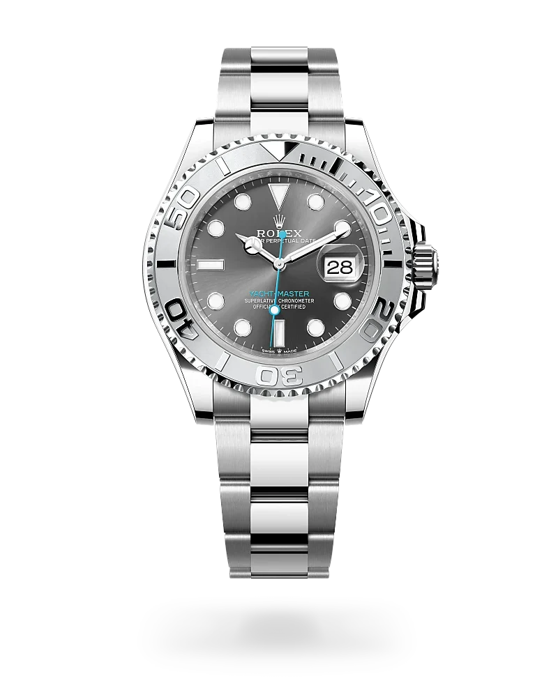 rolex yacht-master in rolesium - combination of oystersteel and platinum, m126622-0001 - global watch company