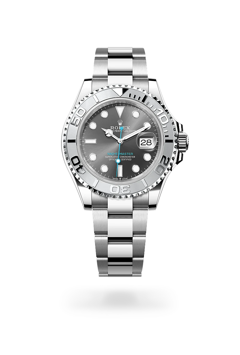 rolex yacht-master in rolesium - combination of oystersteel and platinum, m126622-0001 - global watch company