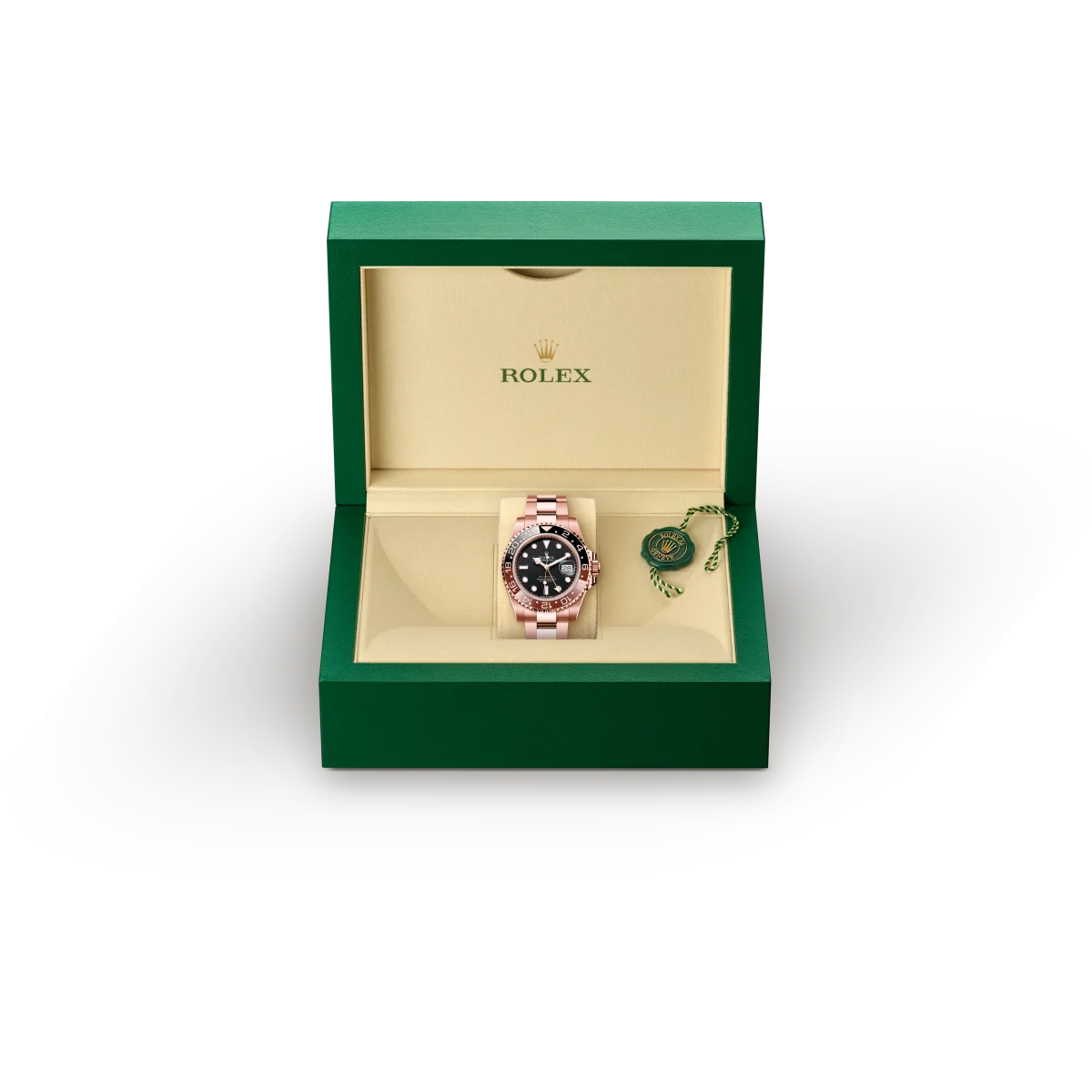 rolex gmt-master ii in 18 ct everose gold, m126715chnr-0001 - global watch company