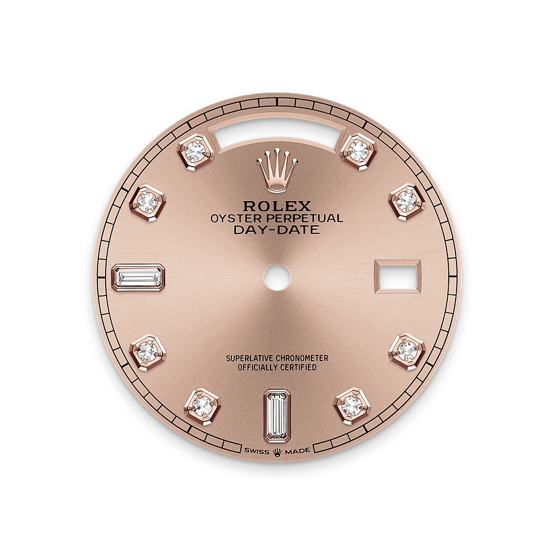 rolex day-date in 18 ct everose gold, m128235-0009 - global watch company