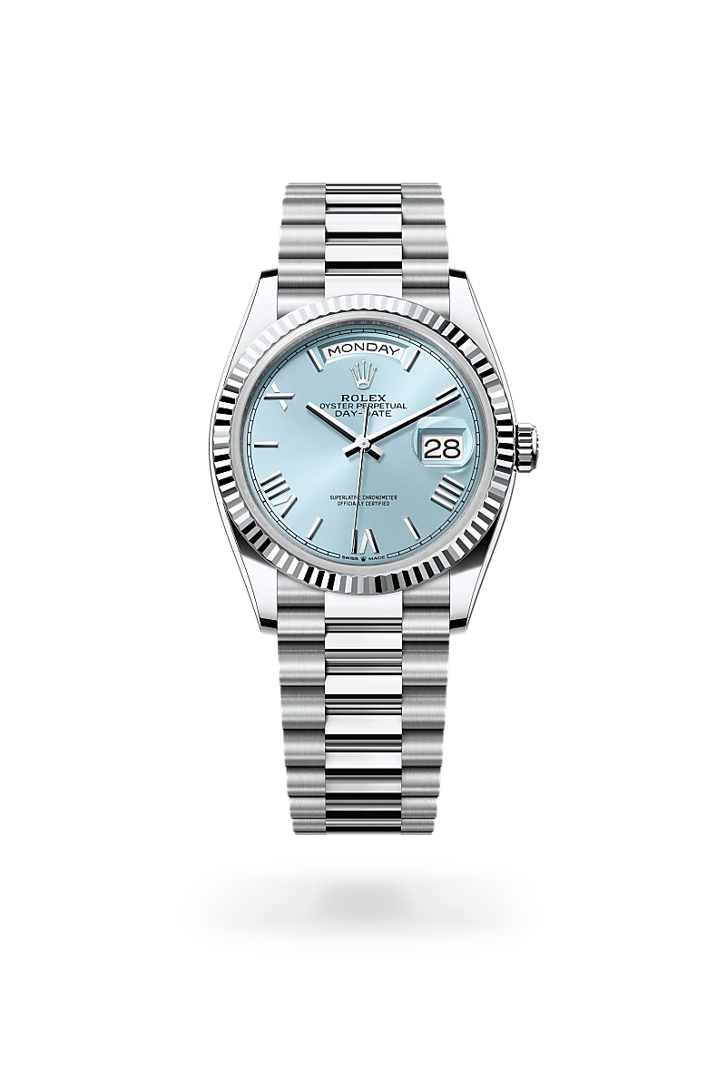 rolex day-date in platinum, m128236-0018 - global watch company