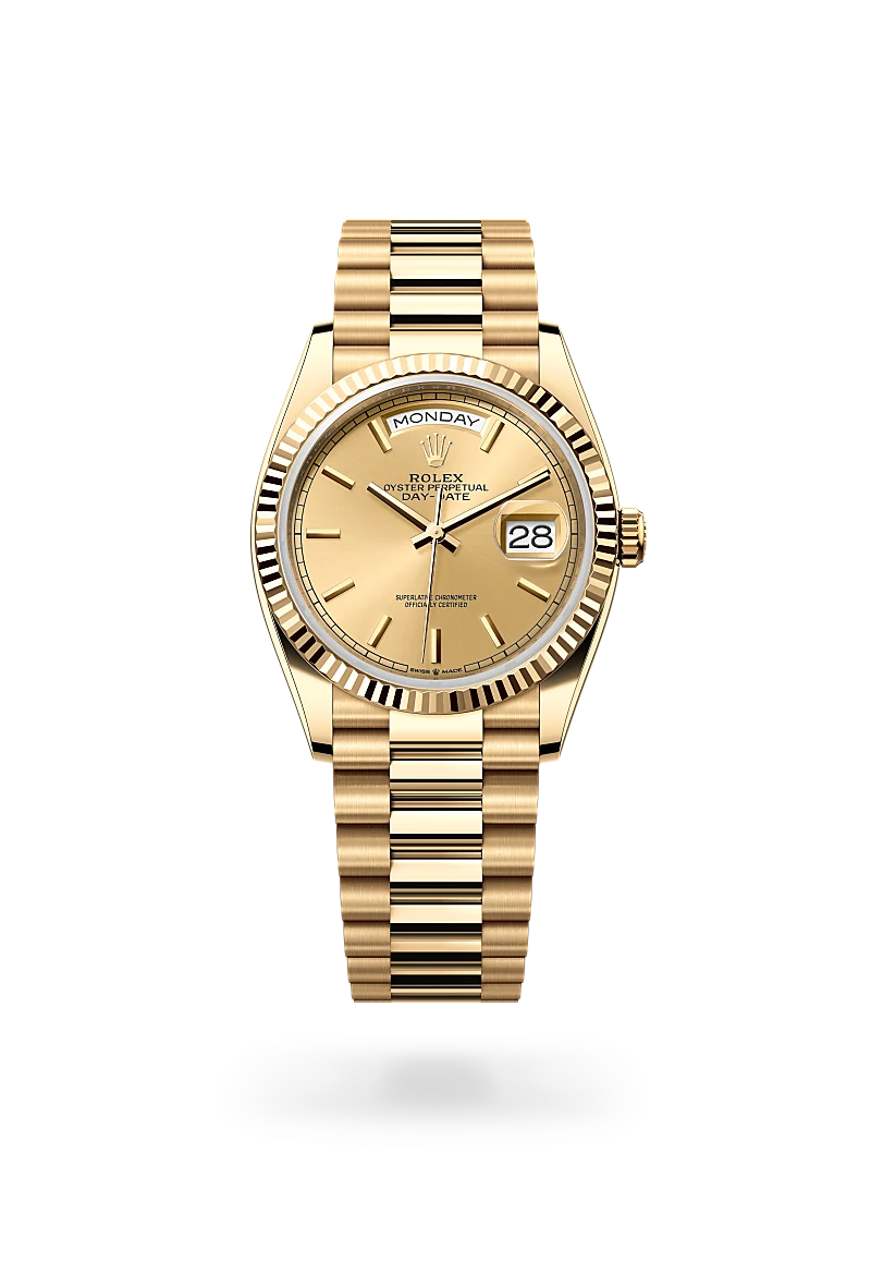 rolex day-date in 18 ct yellow gold, m128238-0045 - global watch company