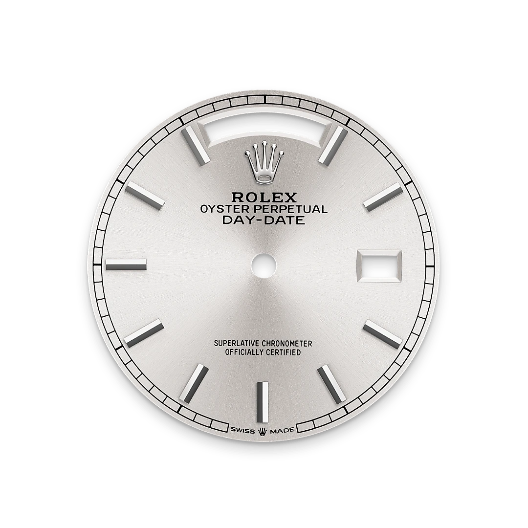 rolex day-date in 18 ct white gold, m128239-0005 - global watch company