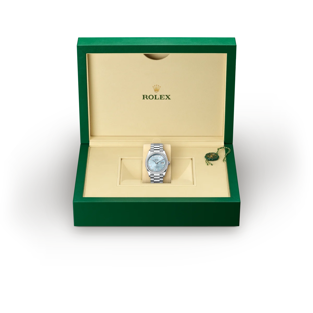 rolex day-date in 18 ct everose gold, m128396tbr-0003 - global watch company