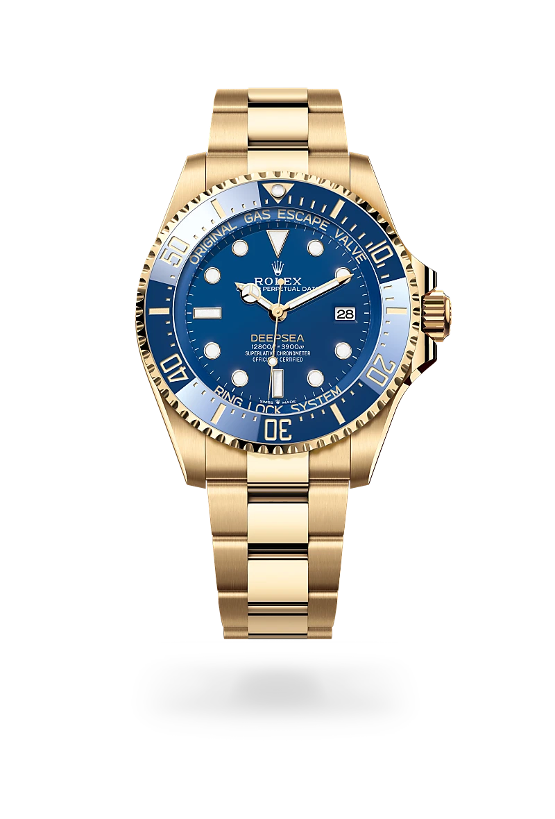 rolex deepsea in 18 ct yellow gold, m136668lb-0001 - global watch company