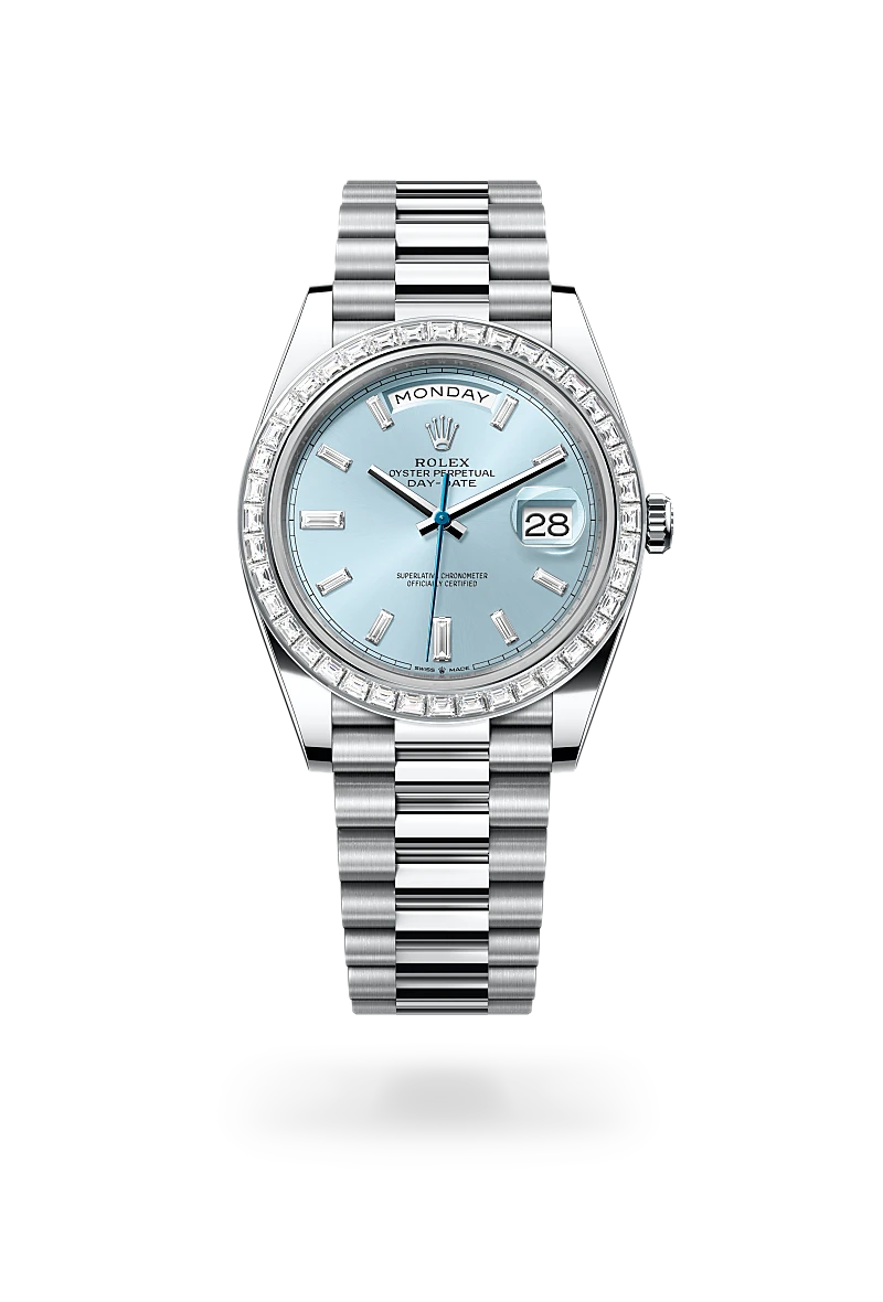 rolex day-date in platinum, m228396tbr-0002 - global watch company