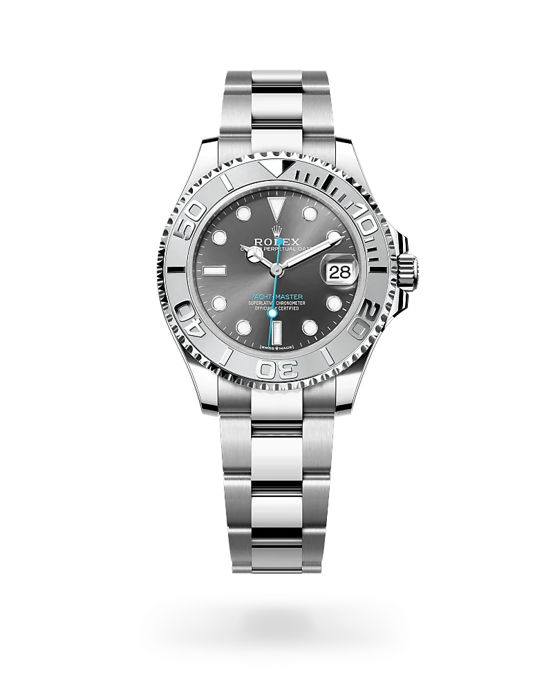 rolex yacht-master in rolesium - combination of oystersteel and platinum, m268622-0002 - global watch company
