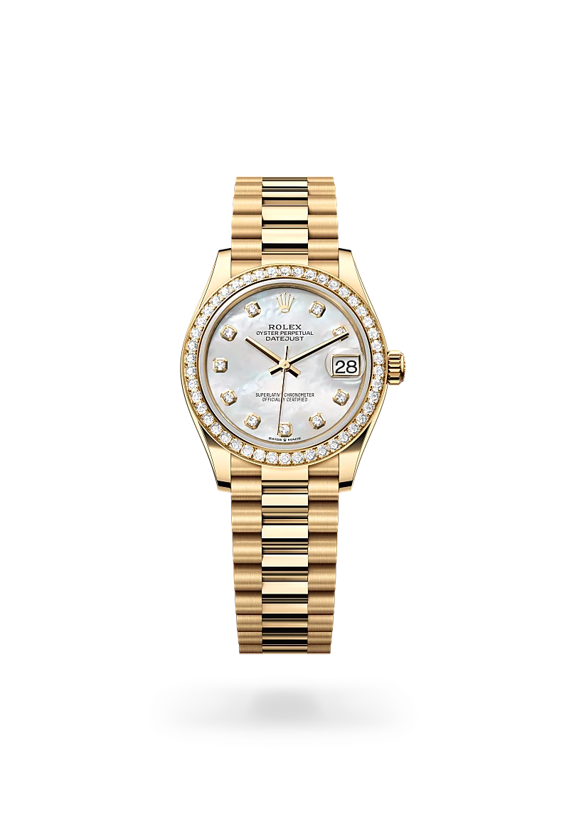 rolex datejust in 18 ct yellow gold, m278288rbr-0006 - global watch company