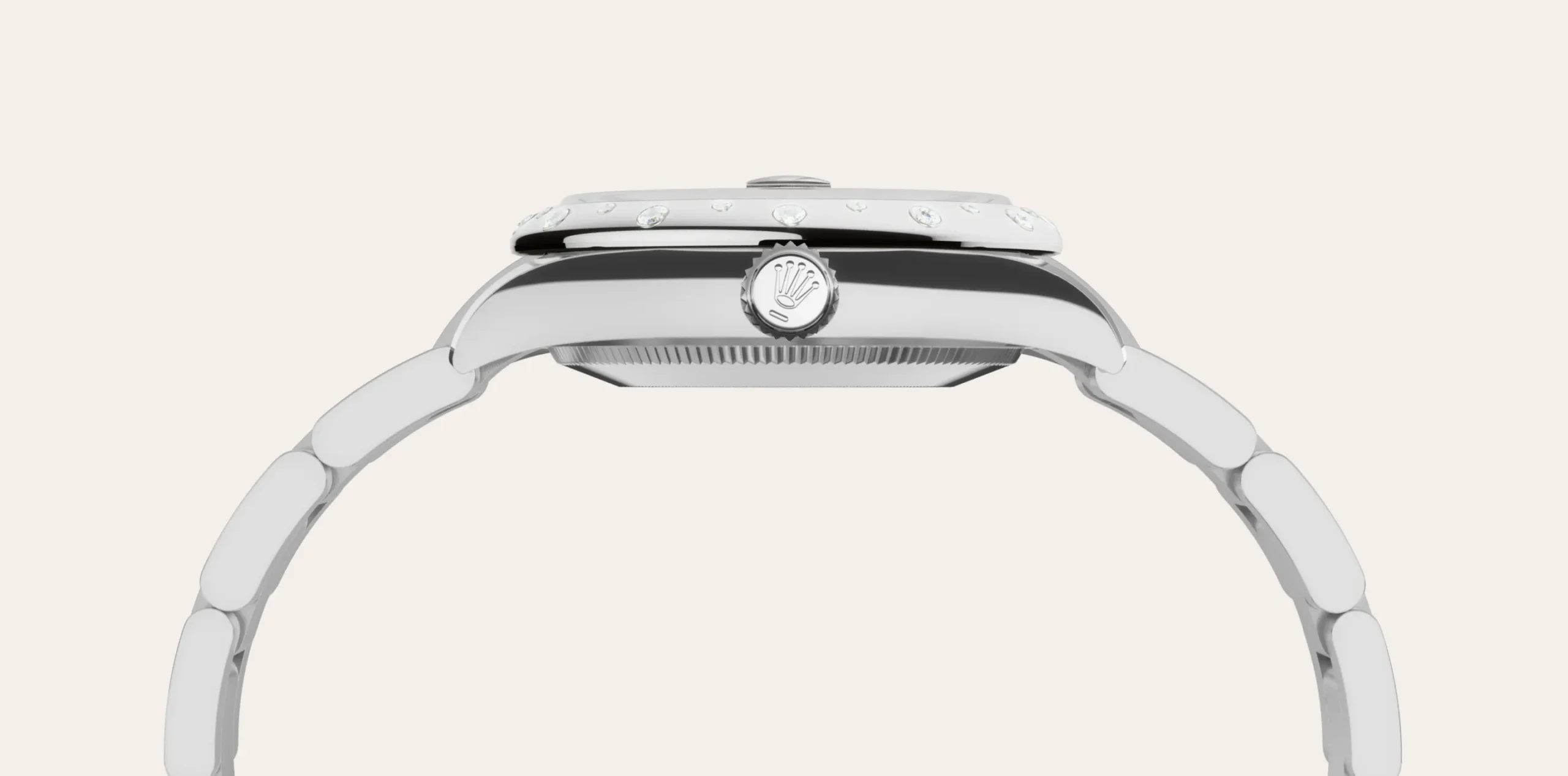 rolex datejust in white rolesor - combination of oystersteel and white gold, m278344rbr-0021 - global watch company