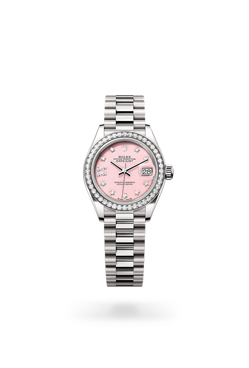 rolex lady-datejust in 18 ct white gold, m279139rbr-0002 - global watch company