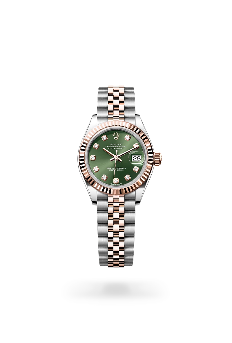 rolex lady-datejust in everose rolesor - combination of oystersteel and everose gold, m279171-0007 - global watch company