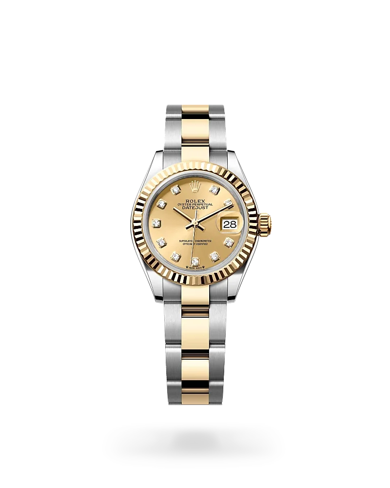 rolex lady-datejust in yellow rolesor - combination of oystersteel and yellow gold, m279173-0012 - global watch company
